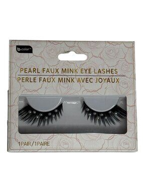 b.color Faux Mink Lashes Wispy Glam Pearl Accent New